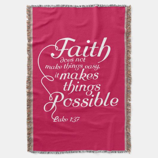 Faith Makes Mogelijk - wit Deken (Voorkant Verticaal)