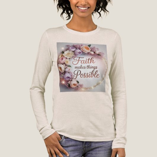 Faith Makes Things Possible Tri-Blend Shirt (Voorkant)