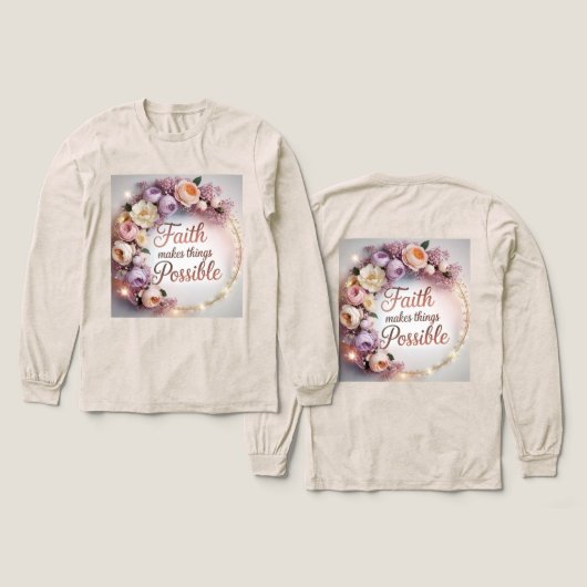 Faith Makes Things Possible Tri-Blend Shirt (Voorkant /achterkant)