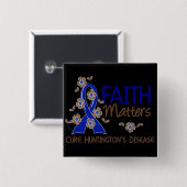 Faith Matters 3 Huntington's ziekte Vierkante Button 5,1 Cm (Voorkant /achterkant)