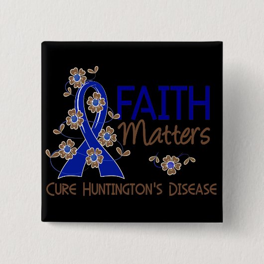 Faith Matters 3 Huntington's ziekte Vierkante Button 5,1 Cm (Voorkant)