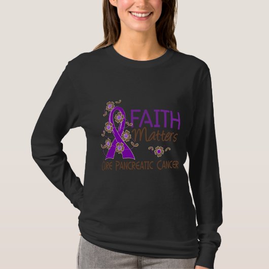 Faith Matters 3 pancreaskanker T-shirt (Voorkant)