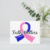 Faith Matters 5 Mannelijke borstkanker Briefkaart (Staand voorkant)