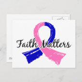 Faith Matters 5 Mannelijke borstkanker Briefkaart (Voorkant / Achterkant)