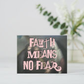 Faith means No Fear (lancering) Briefkaart (Staand voorkant)