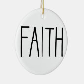 FAITH - Minimale kerstversiering tijdens de ronde Keramisch Ornament (Rechts)