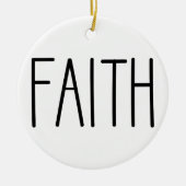 FAITH - Minimale kerstversiering tijdens de ronde Keramisch Ornament (Voorkant)
