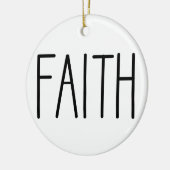 FAITH - Minimale kerstversiering tijdens de ronde Keramisch Ornament (Links)