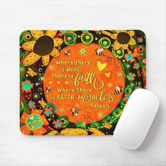 Faith Miracles  Bloemen Bumblebee Irelyn Muismat (Met muis)