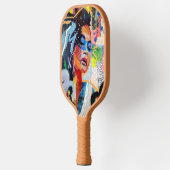 Faith Monogram Initiaal Rode Bloemen Pickleball Paddle (Links)