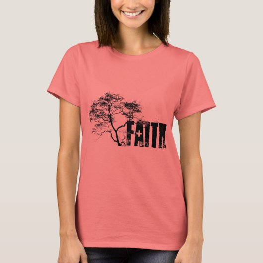 Faith/mosterd T-shirt (Voorkant)
