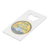 Faith Move Mountains Christelijk ontwerp Creditkaart Flessenopener (Achterkant Gekanteld)