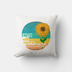 Faith Move Mountains Christelijk ontwerp Kussen