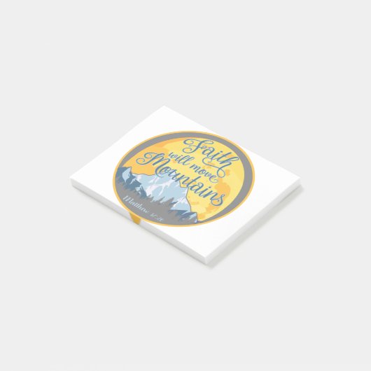 Faith Move Mountains Christelijk ontwerp Post-it® Notes (Schuin)