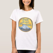Faith Move Mountains Christelijk ontwerp T-shirt (Voorkant)