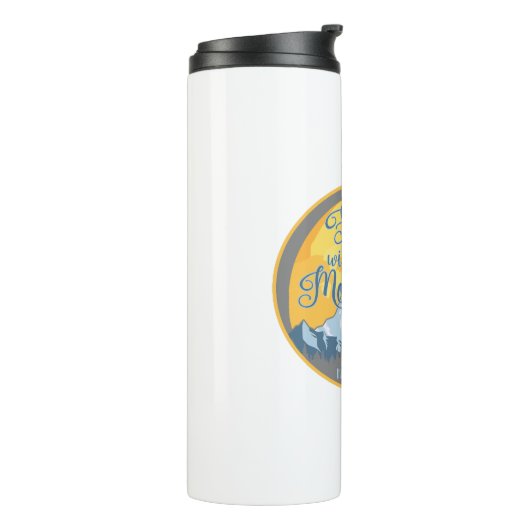 Faith Move Mountains Christelijk ontwerp Thermosbeker (Gedraaid links)