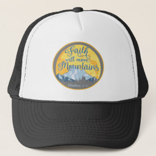 Faith Move Mountains Christelijk ontwerp Trucker Pet
