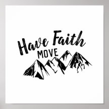 Faith Move Mountains Christelijk Word Art hebben