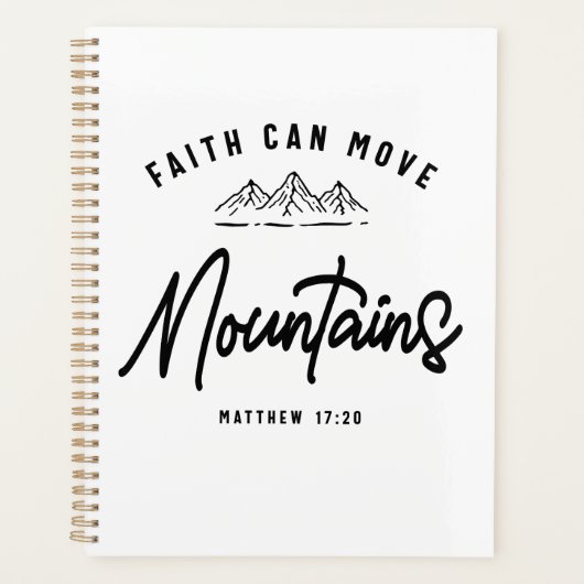 Faith Moves Bergen Mattheüs 17:20 Christelijk Planner (Voorkant)