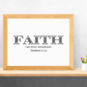 Faith Moves Mountains Christelijk Poster