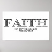 Faith Moves Mountains Christelijk Poster (Voorkant)