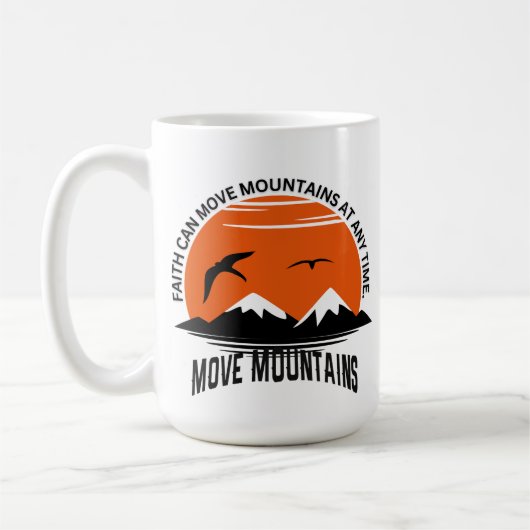 Faith Moves Mountains – Sunset Serenity Edition Koffiemok (Links)