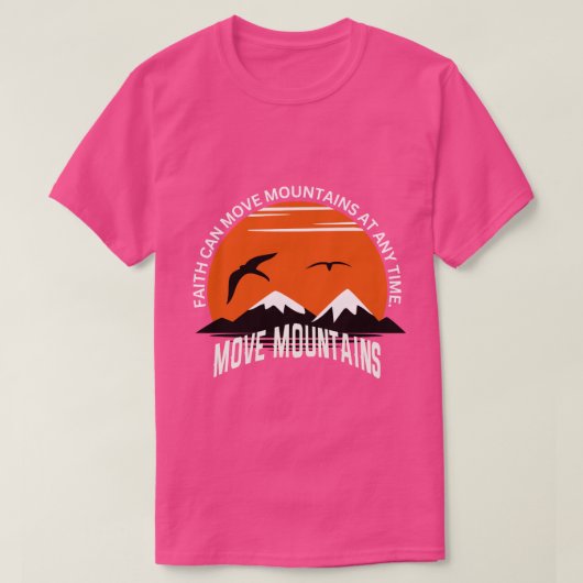 Faith Moves Mountains – Sunset Serenity Edition T-shirt (Design voorkant)