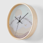 Faith Moves Mountains Wall klok (Hoek)