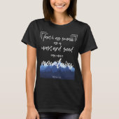 Faith Mustard Seed Move Mountains Christelijke Bij T-shirt (Voorkant)