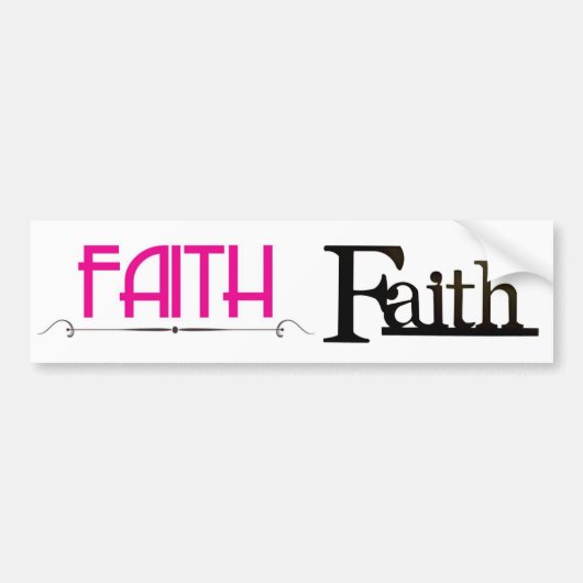 Faith Name-tags Bumpersticker (Voorkant)