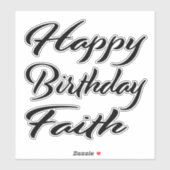 Faith Name Vorname black Sticker Geburtstag (Vel)