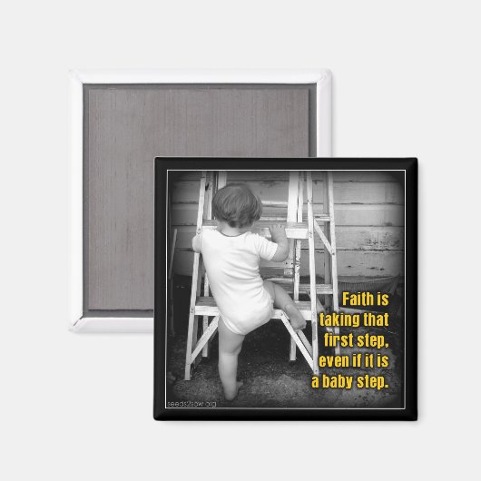 Faith neemt die eerste stap magneet (Voorkant / Achterkant)