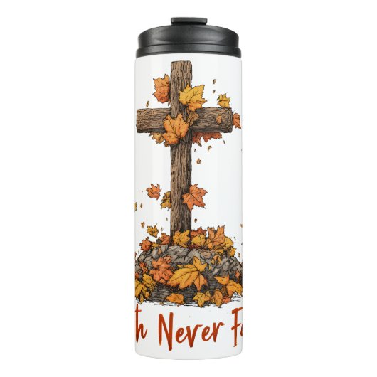 Faith Never Herfsten Cross Graphic Thermosbeker (Voorkant)