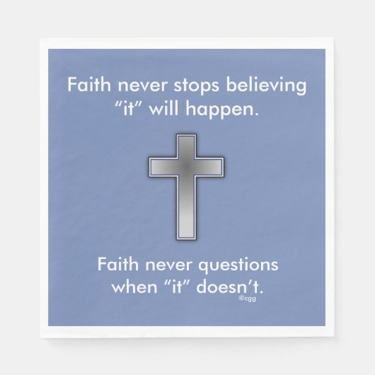 Faith Never Napkins w/Blue Cross Servet (Voorkant)