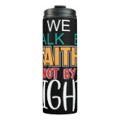 Faith Not Sight Inspirerend Quote Thermosbeker (Voorkant)