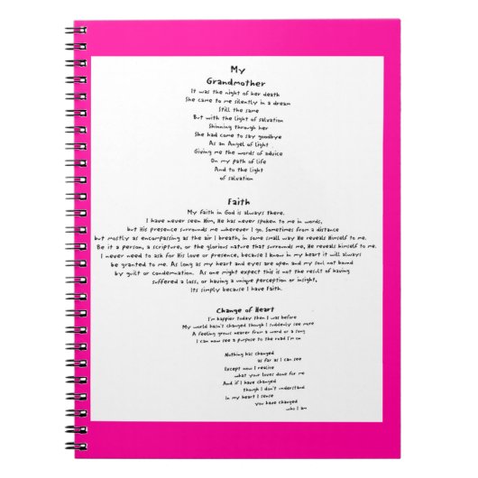 Faith Notitieboek (Voorkant)