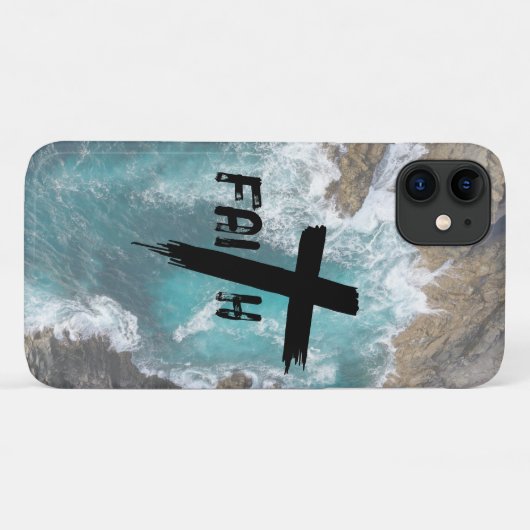 FAITH Ocean IPhone Case (Achterkant (horizontaal))