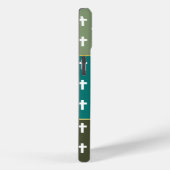 Faith Olive Green Turquoise Cross Lion of Judah Case-Mate iPhone Case (Achterkant / Rechts)