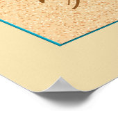 Faith One Set van Voetafdrukken in het Zand Poster (Hoek)