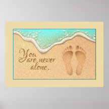 Faith One Set van Voetafdrukken in het Zand