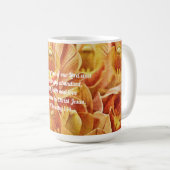 Faith Orchid Flowers en Schrift Mok (Voorkant rechts)