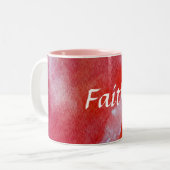 Faith Original Roze Rood Mooie Mok (Voorkant links)