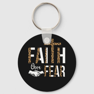 Faith Over Angst Christelijke Faith Cross Sleutelhanger