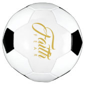 Faith Over Angst Gold Graphic Voetbal (Gedraaid)