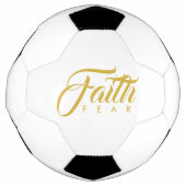 Faith Over Angst Gold Graphic Voetbal (Voorkant)