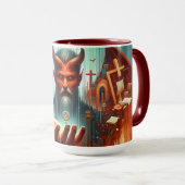 Faith Over Angst - Surrealistische Spirituele Reis Mok (Voorkant rechts)