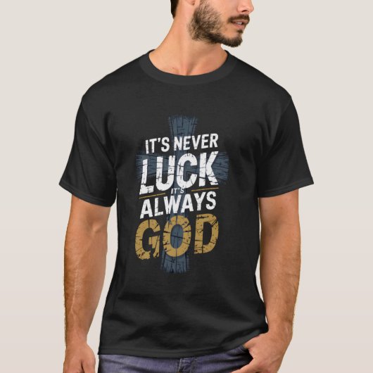 Faith Over Chance Inspirational Statement Tee T-shirt (Voorkant)