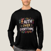 Faith Over Everything – Bold Belief Tri-Blend Shirt (Voorkant volledig)