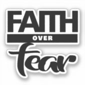 Faith Over Fea Sticker (Voorkant)