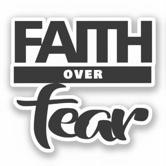 Faith Over Fea Sticker (Voorkant)